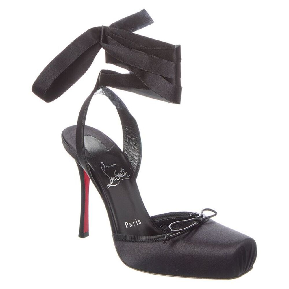 Christian Louboutin Cassia 100 Satin Pump, Black